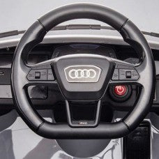 AUDI RS6 12V blau, Musik, Bluetooth, Beleuchtung, Leder Sitz, Gummi Reifen