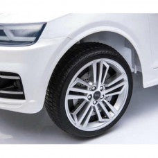 AUDI Q5 12V weiß, Musik, MP3, Beleuchtung, Leder Sitz, Gummi Reifen