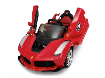 Ferrari Scuderia 12V rot, Flügeltüren, MP3, Beleuchtung, Leder Sitze, Gummi Reifen