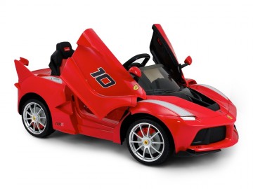 Ferrari Scuderia 12V rot, Flügeltüren, MP3, Beleuchtung, Leder Sitze, Gummi Reifen