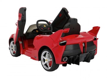 Ferrari Scuderia 12V rot, Flügeltüren, MP3, Beleuchtung, Leder Sitze, Gummi Reifen