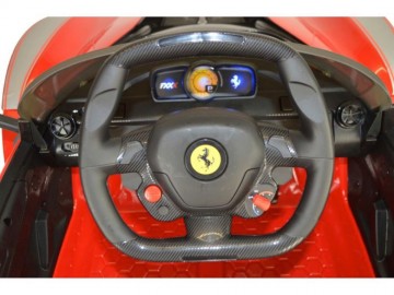 Ferrari Scuderia 12V rot, Flügeltüren, MP3, Beleuchtung, Leder Sitze, Gummi Reifen