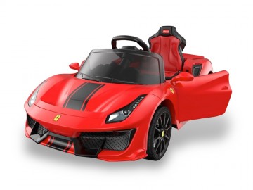 Ferrari 488 Spider 12V rot, Musik, MP3, Beleuchtung, Leder Sitze, Gummi Reifen