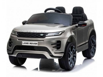 Land Rover, Range Rover Evoque 12V grau, Musik, MP3, Beleuchtung, Leder Sitze, Gummi Reifen