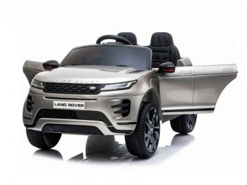 Land Rover, Range Rover Evoque 12V grau, Musik, MP3, Beleuchtung, Leder Sitze, Gummi Reifen