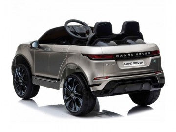 Land Rover, Range Rover Evoque 12V grau, Musik, MP3, Beleuchtung, Leder Sitze, Gummi Reifen