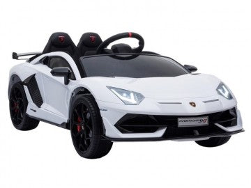 Lamborghini Aventador 12V weiß, Flügeltüren, MP3, Beleuchtung, Leder Sitz, Gummi Reifen