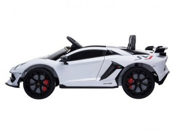 Lamborghini Aventador 12V weiß, Flügeltüren, MP3, Beleuchtung, Leder Sitz, Gummi Reifen