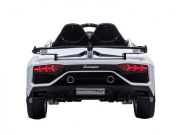 Lamborghini Aventador 12V weiß, Flügeltüren, MP3, Beleuchtung, Leder Sitz, Gummi Reifen