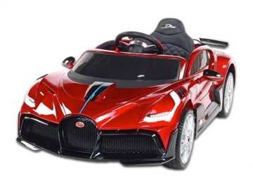 Bugatti Divo 12V rot, Musik, MP3, Beleuchtung, Leder Sitze, Gummi Reifen