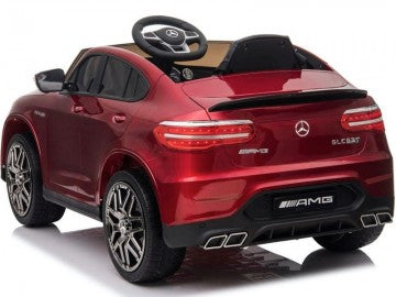 Mercedes-BENZ GLC63 S 12V rot, Musik, Beleuchtung, Leder Sitze, Gummi Reifen