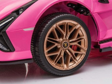 Lamborghini Sian 12V pink, Flügeltüren, MP3, Beleuchtung, Leder Sitz, Gummi Reifen