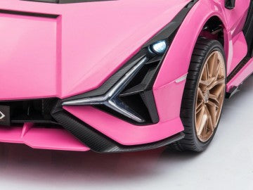 Lamborghini Sian 12V pink, Flügeltüren, MP3, Beleuchtung, Leder Sitz, Gummi Reifen