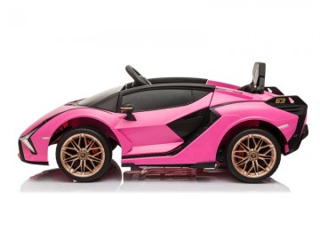 Lamborghini Sian 12V pink, Flügeltüren, MP3, Beleuchtung, Leder Sitz, Gummi Reifen