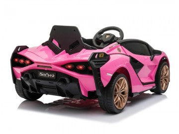 Lamborghini Sian 12V pink, Flügeltüren, MP3, Beleuchtung, Leder Sitz, Gummi Reifen