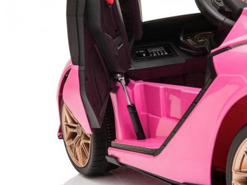 Lamborghini Sian 12V pink, Flügeltüren, MP3, Beleuchtung, Leder Sitz, Gummi Reifen