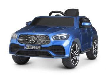 Mercedes-BENZ GLE 450 12V blau, Musik, Beleuchtung, Leder Sitze, Gummi Reifen