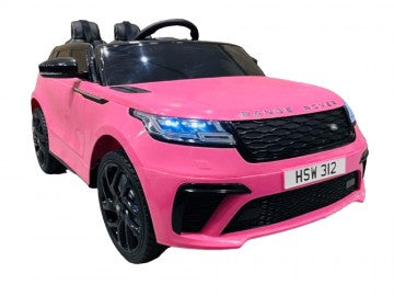 Land Rover, Range Rover Velar 12V pink, Musik, MP3, Beleuchtung, Leder Sitze, Gummi Reifen