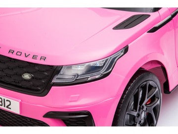 Land Rover, Range Rover Velar 12V pink, Musik, MP3, Beleuchtung, Leder Sitze, Gummi Reifen