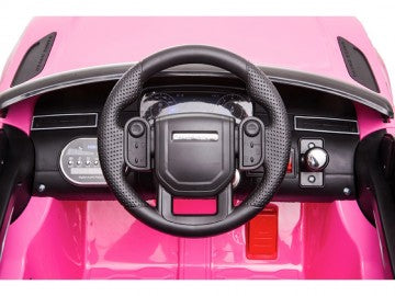 Land Rover, Range Rover Velar 12V pink, Musik, MP3, Beleuchtung, Leder Sitze, Gummi Reifen