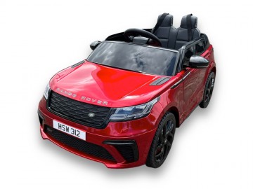 Land Rover, Range Rover Velar 12V rot, Musik, MP3, Beleuchtung, Leder Sitze, Gummi Reifen