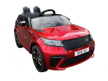 Land Rover, Range Rover Velar 12V rot, Musik, MP3, Beleuchtung, Leder Sitze, Gummi Reifen