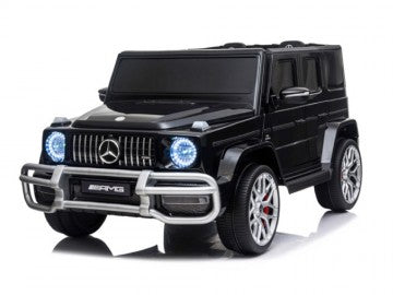 Mercedes G63 AMG 24V schwarz, Zweisitzer 4x4, Musik, Beleuchtung, Leder Sitze, Gummi Reifen