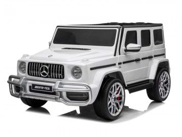 Mercedes G63 AMG 24V, Zweisitzer 4x4, Musik, Beleuchtung, Leder Sitze, Gummi Reifen