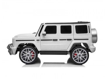 Mercedes G63 AMG 24V, Zweisitzer 4x4, Musik, Beleuchtung, Leder Sitze, Gummi Reifen