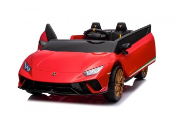 Lamborghini Huracan Performante Spyder 24V rot, Zweisitzer, Flügeltüren, MP3, Beleuchtung, Leder Sitz, Gummi Reifen