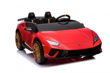 Lamborghini Huracan Performante Spyder 24V rot, Zweisitzer, Flügeltüren, MP3, Beleuchtung, Leder Sitz, Gummi Reifen