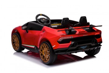 Lamborghini Huracan Performante Spyder 24V rot, Zweisitzer, Flügeltüren, MP3, Beleuchtung, Leder Sitz, Gummi Reifen