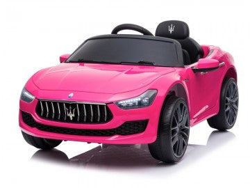 Maserati Ghibli 12V pink, Musik, Beleuchtung, Leder Sitze, Gummi Reifen