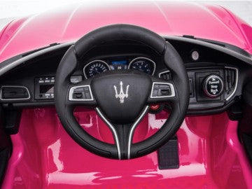 Maserati Ghibli 12V pink, Musik, Beleuchtung, Leder Sitze, Gummi Reifen