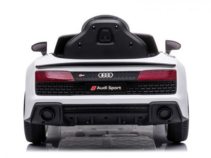 AUDI R8 SPORT 12V weiß, Musik, MP3, Beleuchtung, Leder Sitz, Gummi Reifen