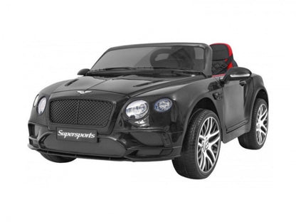 Bentley Supersports 12V schwarz, 2-Sitzer, MP3, Beleuchtung, Leder Sitze, Gummi Reifen