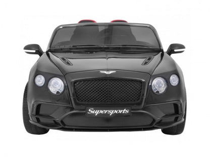 Bentley Supersports 12V schwarz, 2-Sitzer, MP3, Beleuchtung, Leder Sitze, Gummi Reifen