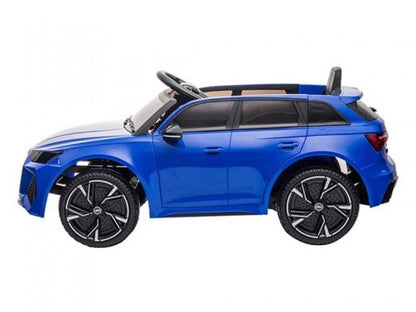 AUDI RS6 12V blau, Musik, Bluetooth, Beleuchtung, Leder Sitz, Gummi Reifen