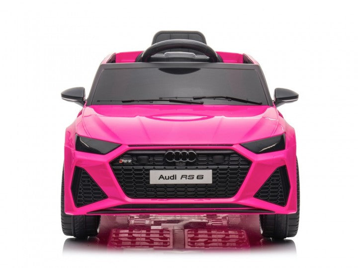 AUDI RS6 12V pink, Musik, Bluetooth, Beleuchtung, Leder Sitz, Gummi Reifen