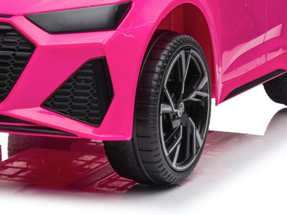 AUDI RS6 12V pink, Musik, Bluetooth, Beleuchtung, Leder Sitz, Gummi Reifen