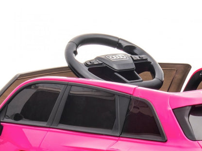 AUDI RS6 12V pink, Musik, Bluetooth, Beleuchtung, Leder Sitz, Gummi Reifen