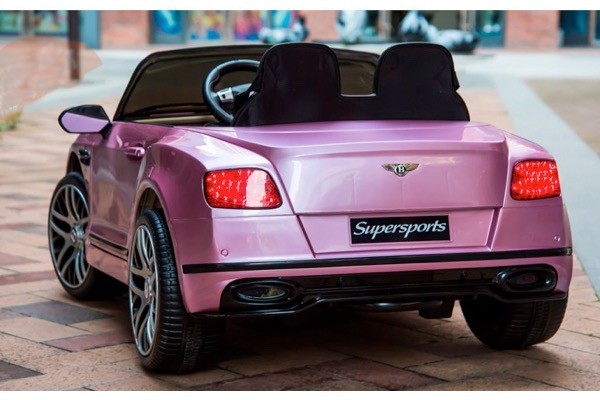 Bentley Supersports 12V pink, 2-Sitzer, MP3, Beleuchtung, Leder Sitze, Gummi Reifen