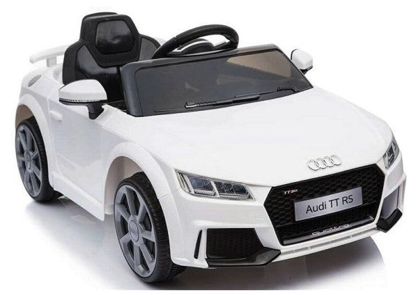 AUDI TT RS 12V weiß, Musik, MP3, Beleuchtung, Leder Sitz, Gummi Reifen