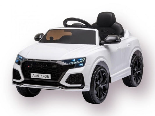 AUDI RS Q8 12V, Musik, Bluetooth, Beleuchtung, Leder Sitz, Gummi Reifen