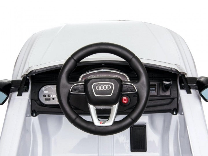 AUDI RS Q8 12V, Musik, Bluetooth, Beleuchtung, Leder Sitz, Gummi Reifen