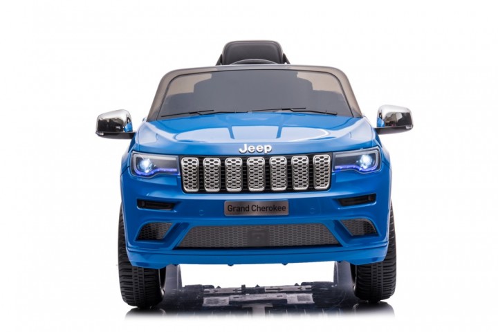 Jeep Grand Cherokee blau, 12V Kinderauto, Musik, Beleuchtung, Leder Sitz, Gummi Reifen