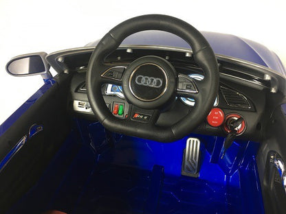 AUDI RS5 12V, Musik, MP3, Beleuchtung, Leder Sitz, Gummi Reifen