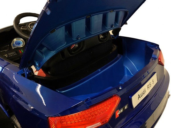 AUDI RS5 12V, Musik, MP3, Beleuchtung, Leder Sitz, Gummi Reifen