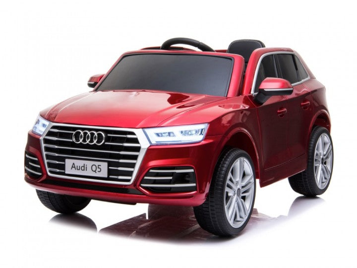 AUDI Q5 12V rot, Musik, MP3, Beleuchtung, Leder Sitz, Gummi Reifen