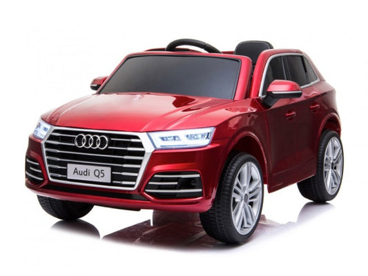 AUDI Q5 12V rot, Musik, MP3, Beleuchtung, Leder Sitz, Gummi Reifen